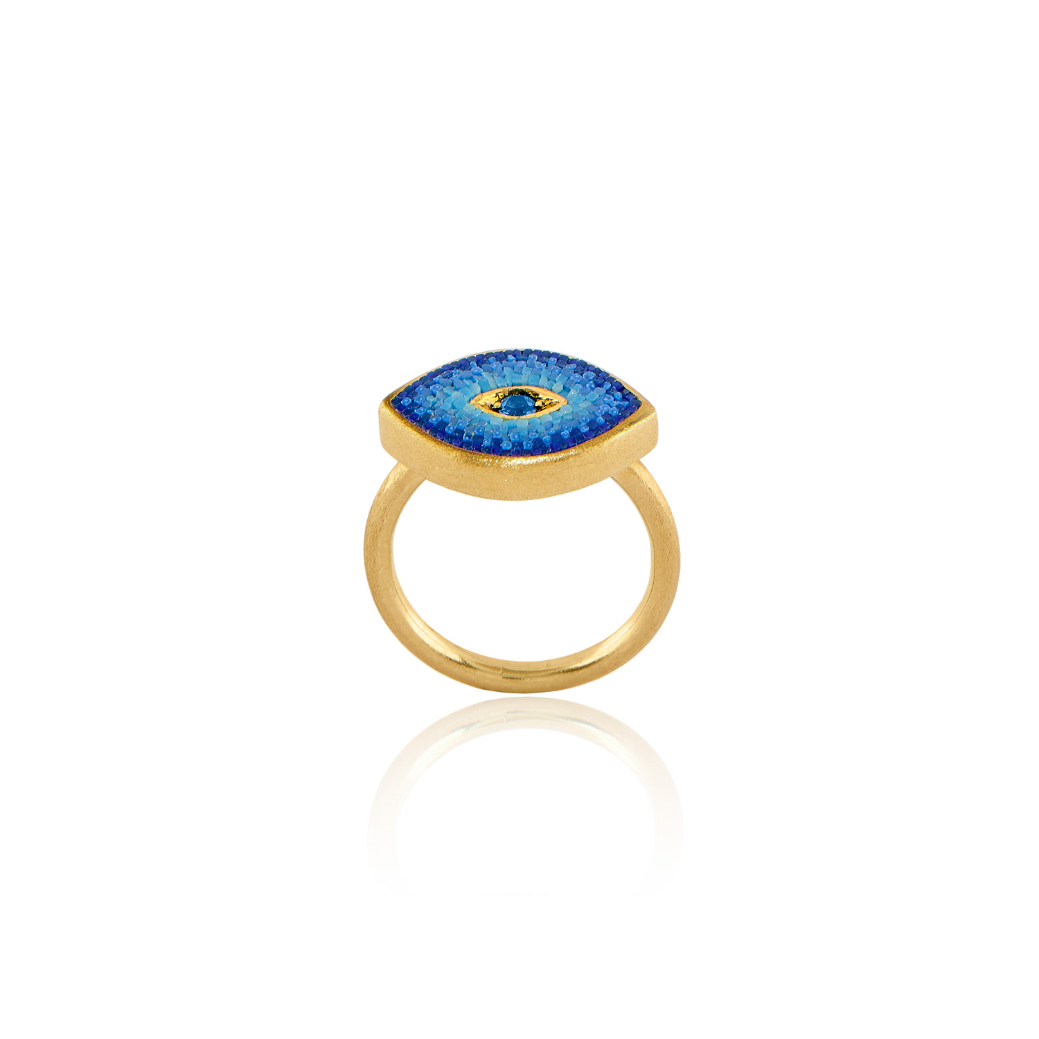 Blue Pixel Ring front view