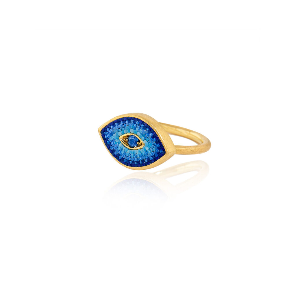 Blue Pixel Ring side view