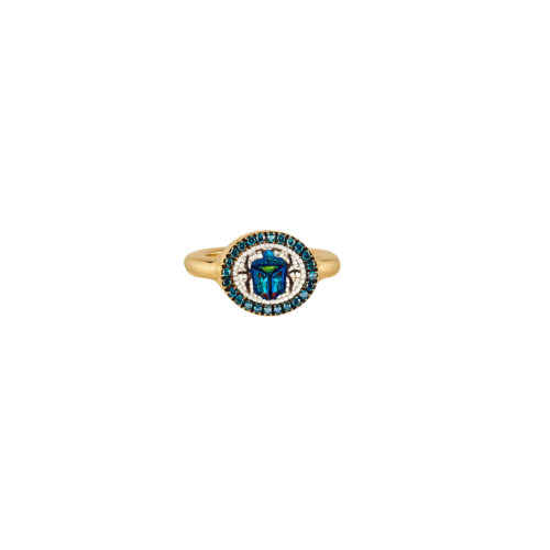 Sky Beetle Ring top view